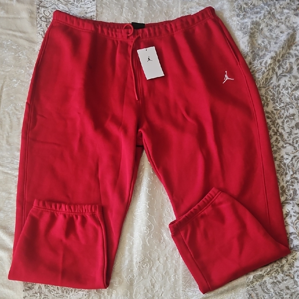 Jordan XXL Brooklyn Fleece Pants - Gym Red